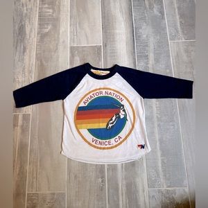 Aviator Nation Kids Baseball T-Shirt Tee Sz. 4